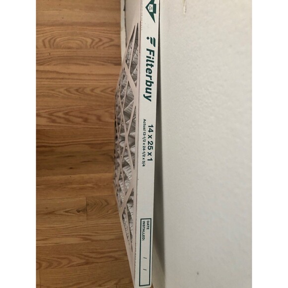 2 Pamlico 14x25x1 MERV 8A Pleated Air Filters in wrapper - Picture 3 of 3